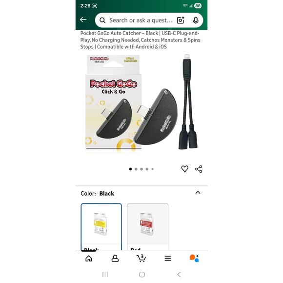 Pocket GoGo Auto Catcher – Black | USB-C Plug-and-Play, No Charging Needed,... - Picture 4 of 4